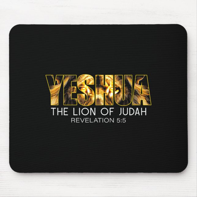 Yeshua Lion Of Judah Jesus Religious Christian Rev Mouse Pad (Front)