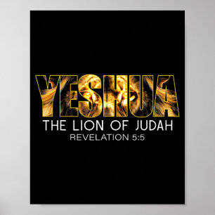 Yeshua Lion Of Judah Jesus Religious Christian Rev Poster