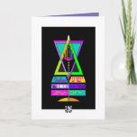 Yeshua Menorah Card<br><div class="desc">Declaring Yeshua as Light of the World is this very-colorful menorah within a multi-hued Magen David.  Interior is bordered and coordinated for your writing pleasure.  ~ karyn</div>