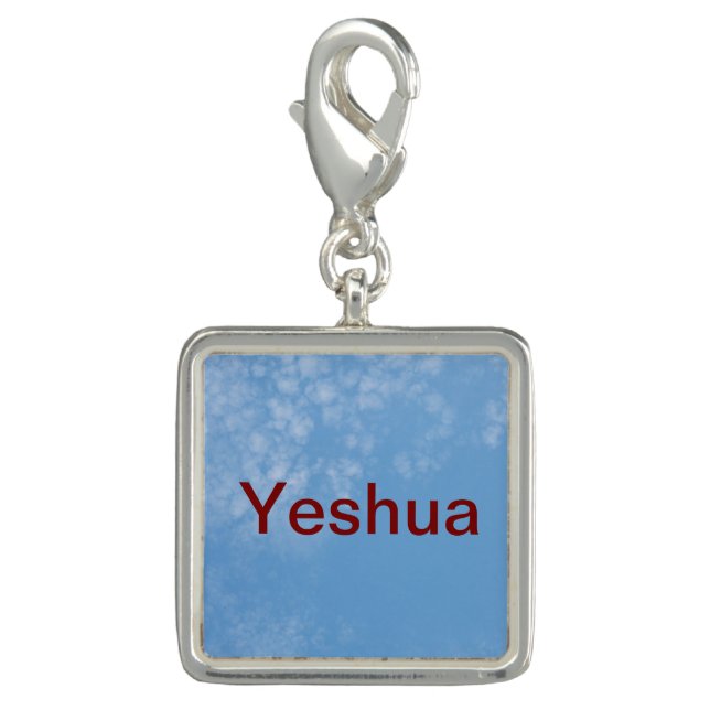 Yeshua on Clouds Photo Charm (Front)
