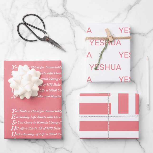 Yeshua Poem Christian Wrapping Paper Sheets (Front)