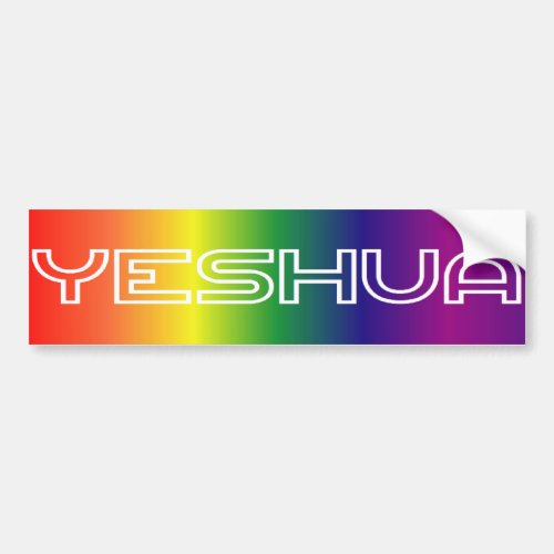 Yeshua Rainbow Bumper Sticker