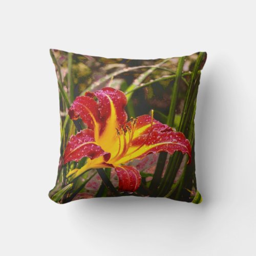 Yesterday Lily After The Rain Throw Pillow