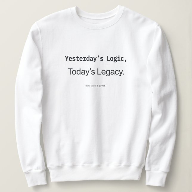 Yesterday's Logic Today's Legacy Women Coders Sweatshirt (Design Front)
