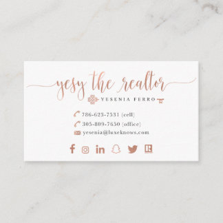 Yesy the Realtor Business Cards