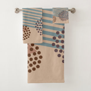 Yet Another Mid-Century Abstract  Bath Towel Set