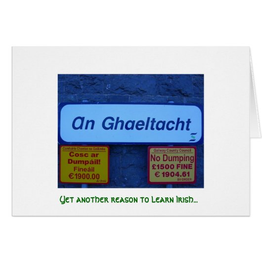 Yet Another Reason to Learn Irish... Cards (Front Horizontal)