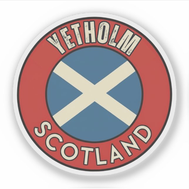 Yetholm, Scotland Sticker (Front)
