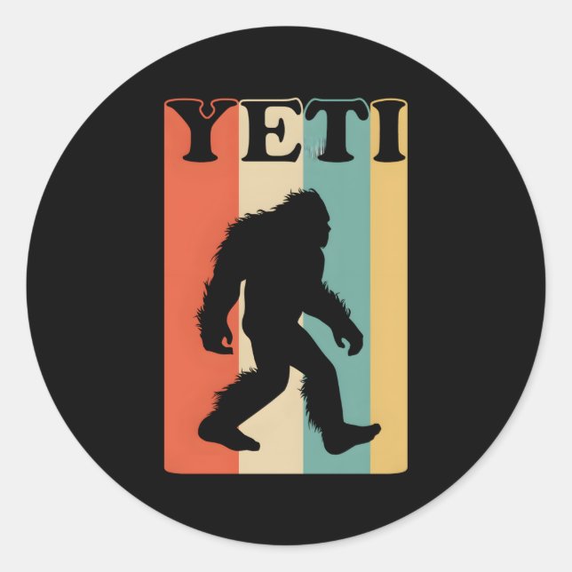 Yeti 1970 Rainbow Classic Round Sticker (Front)
