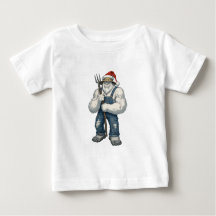 Yeti Abominable Snowman Farmer Funny Holiday Farm