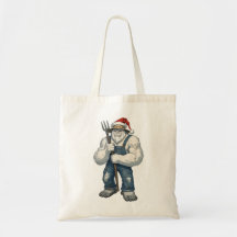 Yeti Abominable Snowman Farmer Funny Holiday Farm