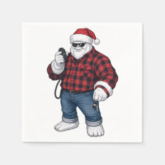 Yeti Abominable Snowman Truck Driver Trucker Funny Napkins