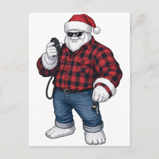 Yeti Abominable Snowman Truck Driver Trucker Funny Postcard
