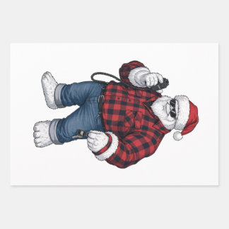 Yeti Abominable Snowman Truck Driver Trucker Funny Wrapping Paper Sheets