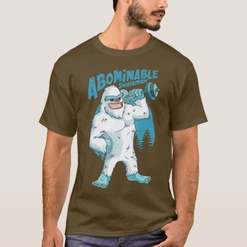 Yeti Abominable Swoleman Weightlifting Gym T_Shirt