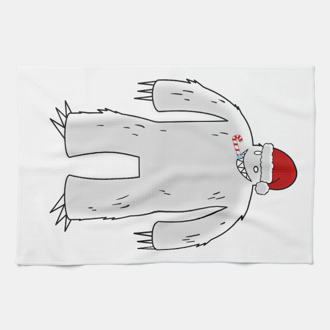 Yeti Claus Towel (Horizontal)