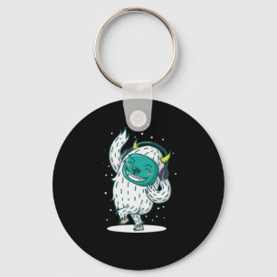 Yeti Eismonster hört im Winter Musik und tanzt Keychain