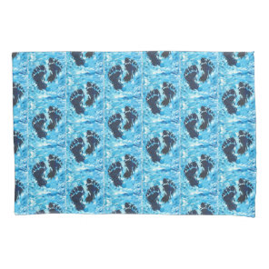 Yeti Foot Print Magnetic Card Pillow Case