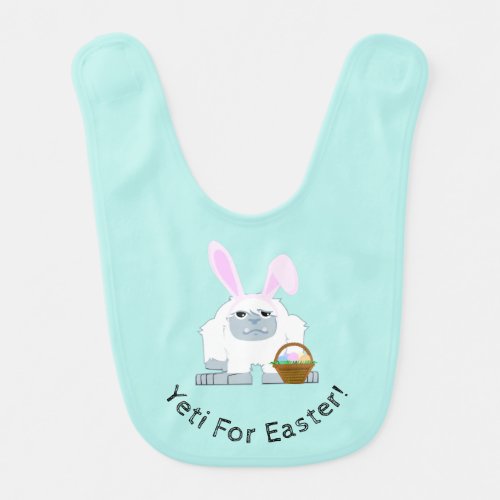 Yeti For Easter Cute Easter Yeti Baby Bib