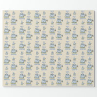Scattered colourful Easter eggs Happy Easter Wrapping Paper