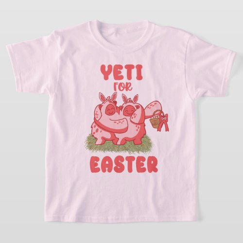 Yeti for Easter Funny Girls Easter Egg Hunt T_Shirt