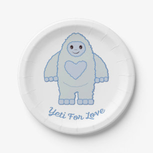 Yeti for Love Paper Plates