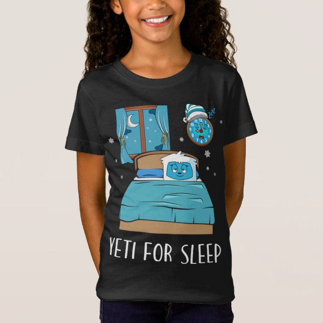 Yeti For Sleep Bed Abominable Snowman Christmas Pa T-Shirt (Front)