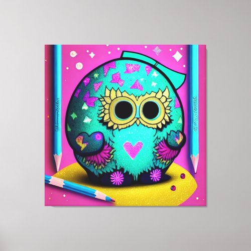Yeti Funky Funny Cute Face Canvas Print