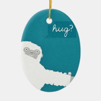 Yeti Hug Ceramic Ornament