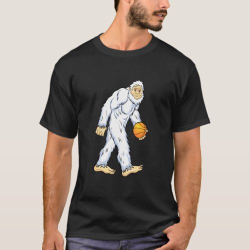 Yeti I Believe Monster Ape Man Basketball Snowman T_Shirt