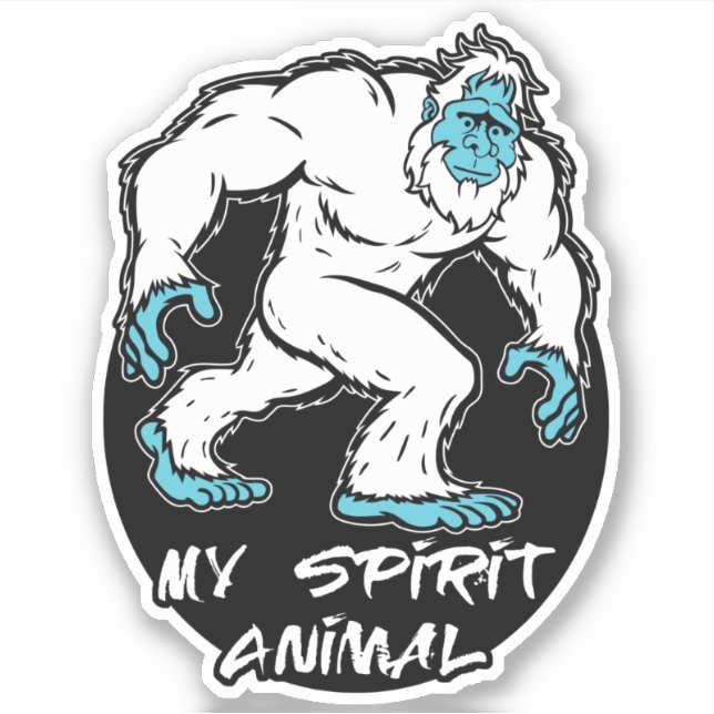 Yeti is my Spirit Animal Sticker (Front)