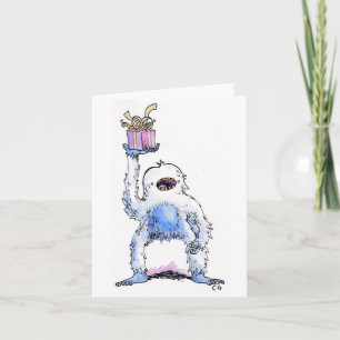 Yeti Present Greeting Card