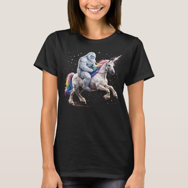 Yeti Riding Unciron Sasquatch T-Shirt (Front)