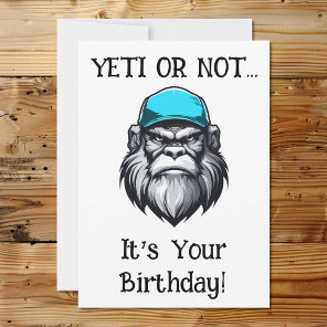 Yeti Sasquatch Bigfoot Grandpa Character  Holiday Card