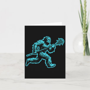 Yeti Sasquatch Lax Bigfoot Lacrosse Vintage Vibe Card