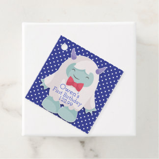 Yeti to Celebrate Boys Abominable Snowman Birthday Favor Tags