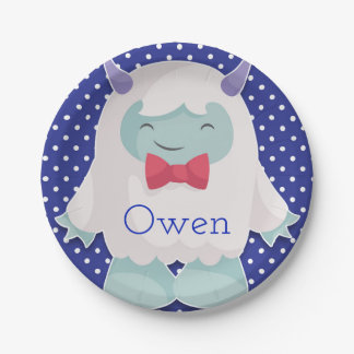 Yeti to Celebrate Boys Abominable Snowman Birthday Paper Plates