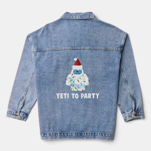 Yeti To Party Yeti For  Denim Jacket