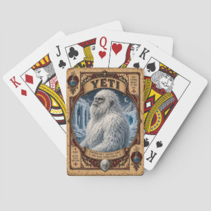 Yeti, Vintage Circus Monsters Poker Cards