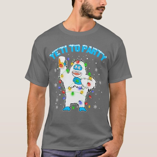 Yetio Party Funny Beer Drinking Xmas 2021 friends T-Shirt (Front)