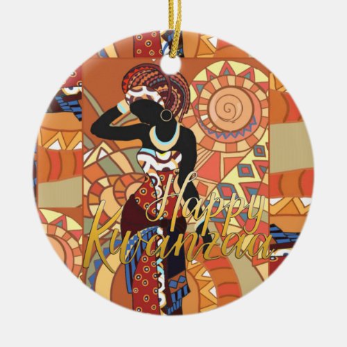 Yeye Huleta Jua Kwanzaa Ceramic Ornament