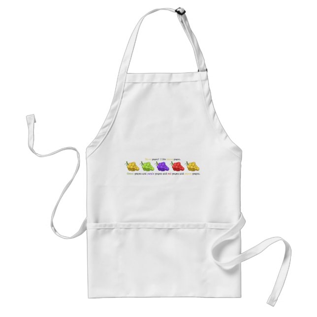 "Yeyow Grapes" (with Quote) Adult Apron (Front)