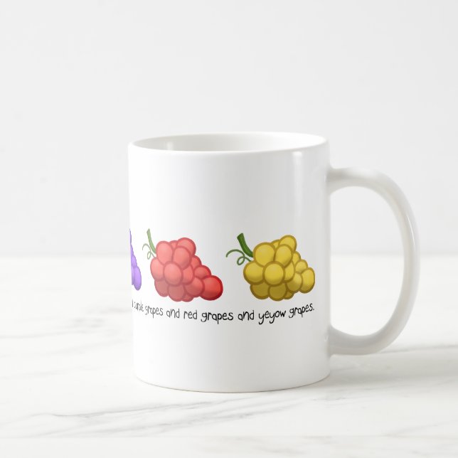 "Yeyow Grapes" (with Quote) Coffee Mug (Right)