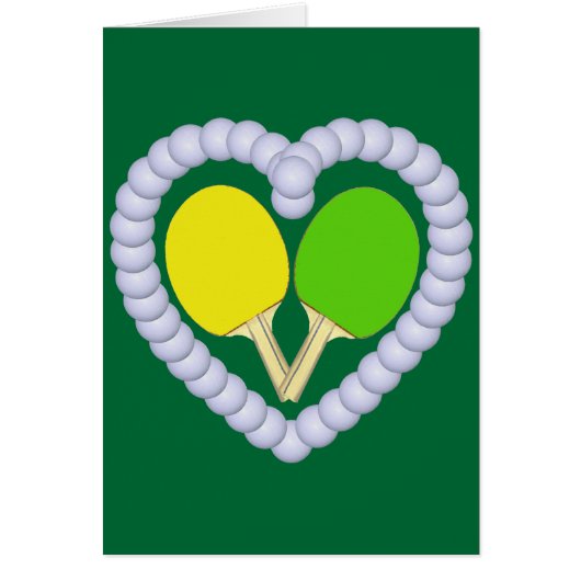 YG Ping Pong Paddle Heart Cards (Front)