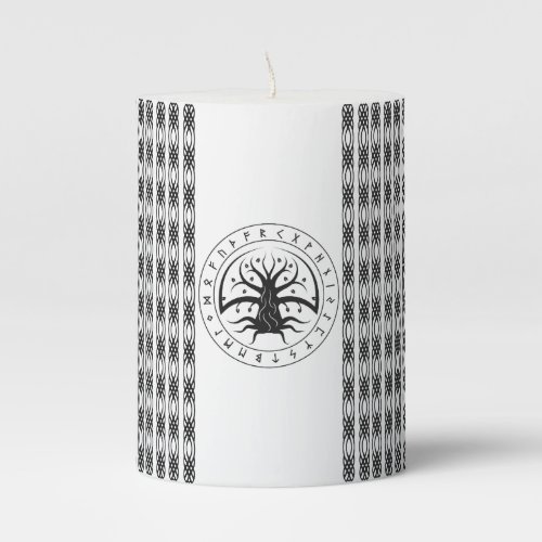 Yggdrasil Celtic Candles Pillar