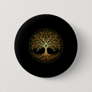 Yggdrasil, Celtic, Tree, Life, Norse, Mythology, Button