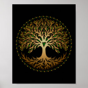 Yggdrasil, Celtic, Tree, Life, Norse, Mythology, Poster