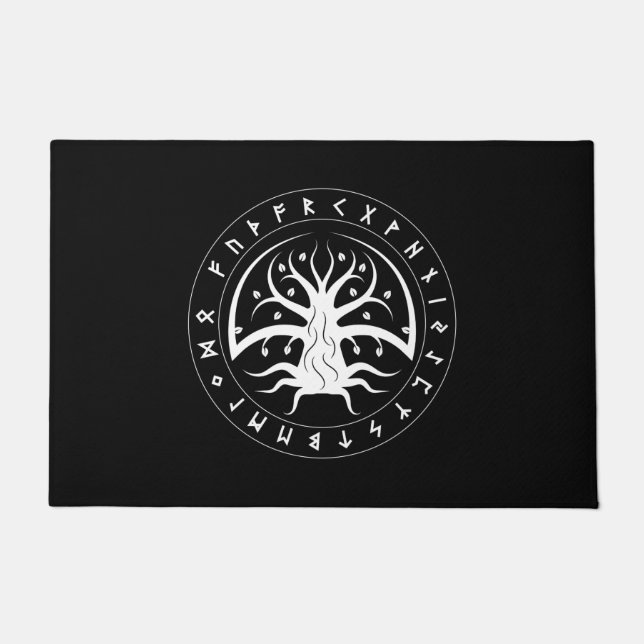 Yggdrasil Circle Runes Doormats (Front)