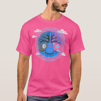 Yggdrasil Nature Musician Tree Of Life Acoustic Gu T-Shirt