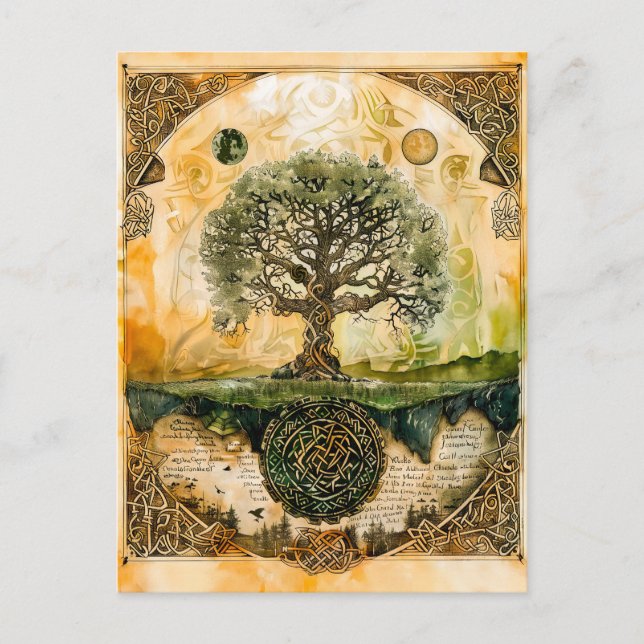 Yggdrasil the Norse Tree of Life Holiday Postcard (Front)